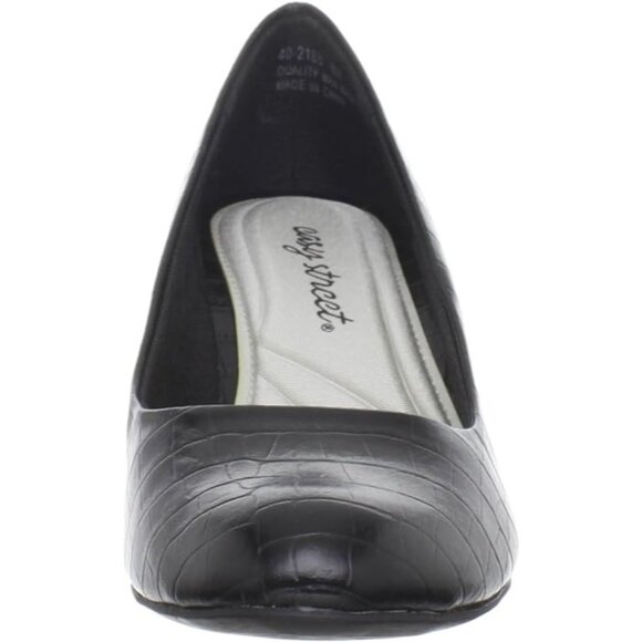 Easy Street Women's Fabulous Pump black textured work comfort classic Airline - Picture 2 of 7